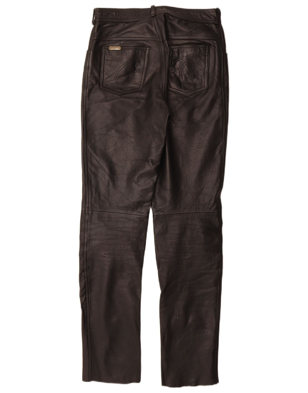 Linus Damen Slim Lederhose W29 L33 Schwarzes Leder