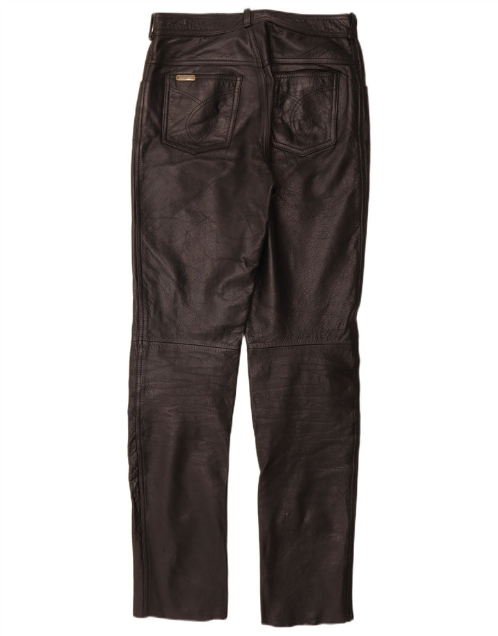 Linus Damen Slim Lederhose W29 L33 Schwarzes Leder