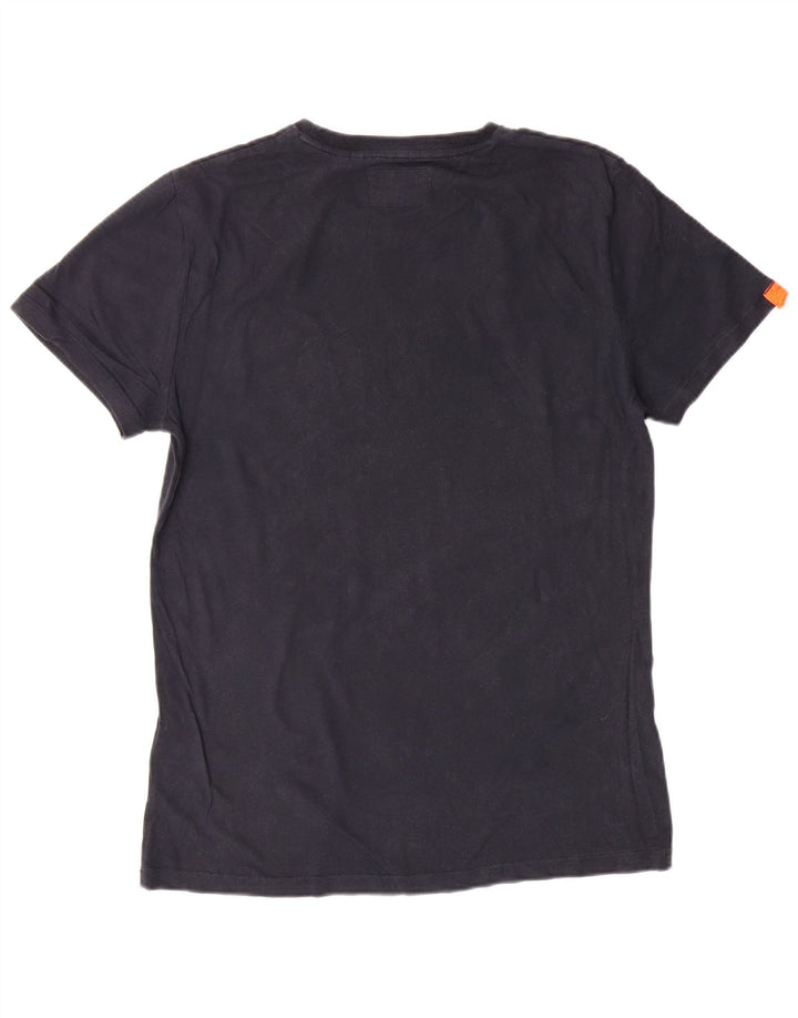 SUPERDRY Herren-T-Shirt-Oberteil, groß, schwarz, Baumwolle, klassisch