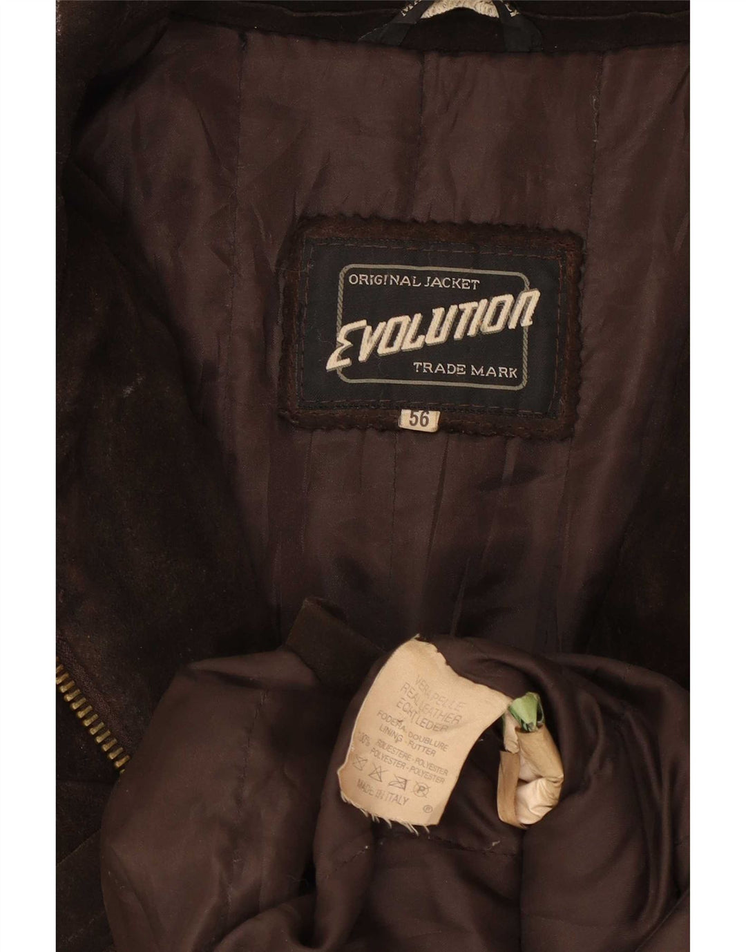 Evolution Herren Wildlederjacke IT 56 3XL Braunes Leder