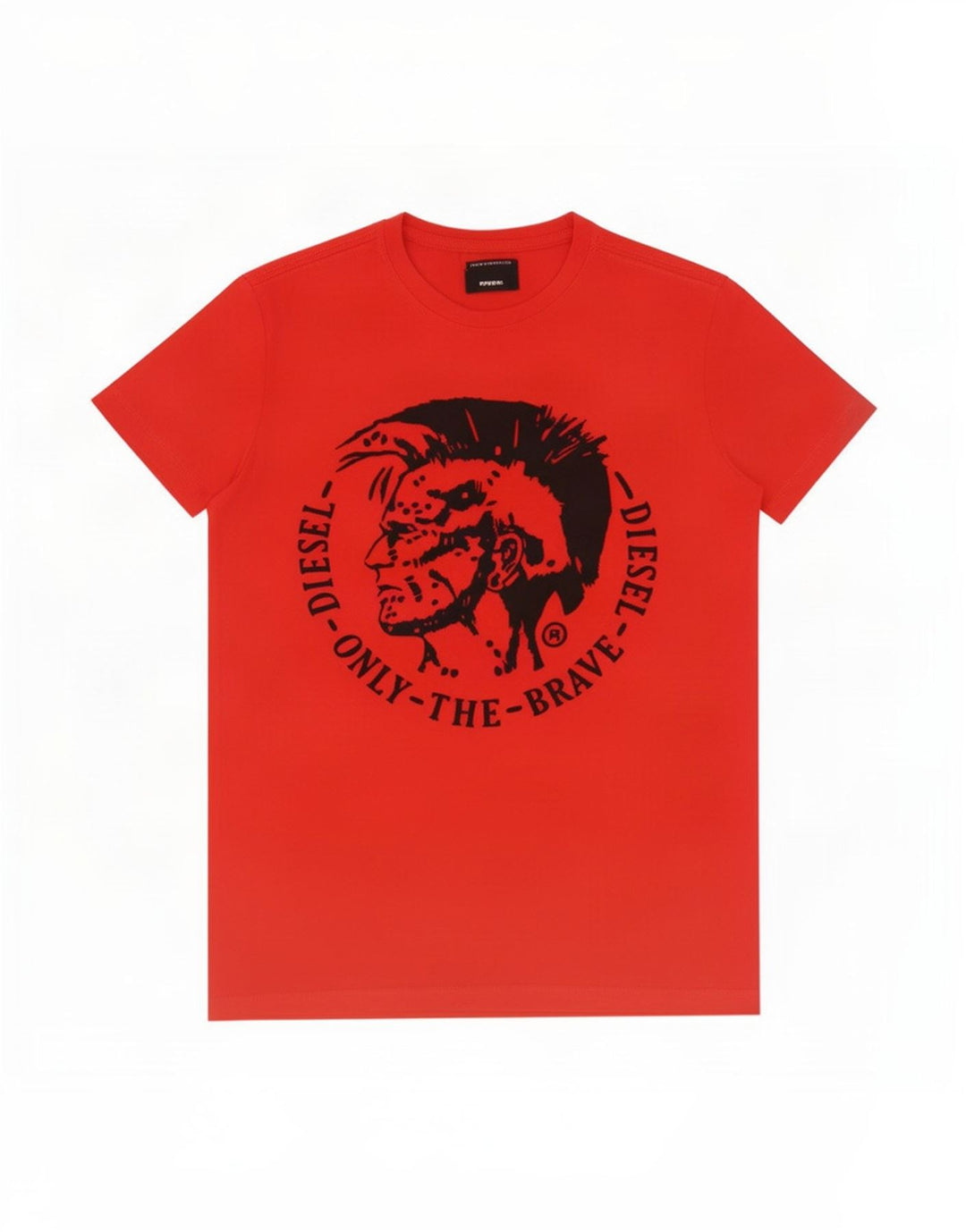 Diesel Herren T-Shirt mit Grafik, Größe S, Rot