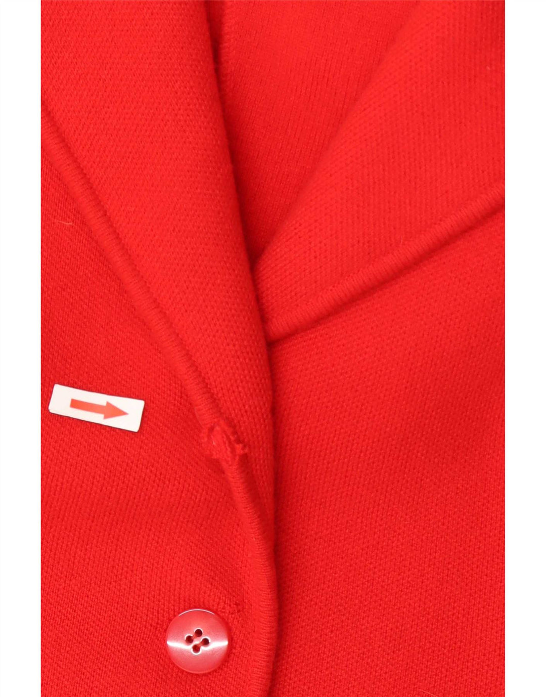 Vintage Damen Strick-Blazer mit 2 Knöpfen, UK 14, mittelroter Kaschmir