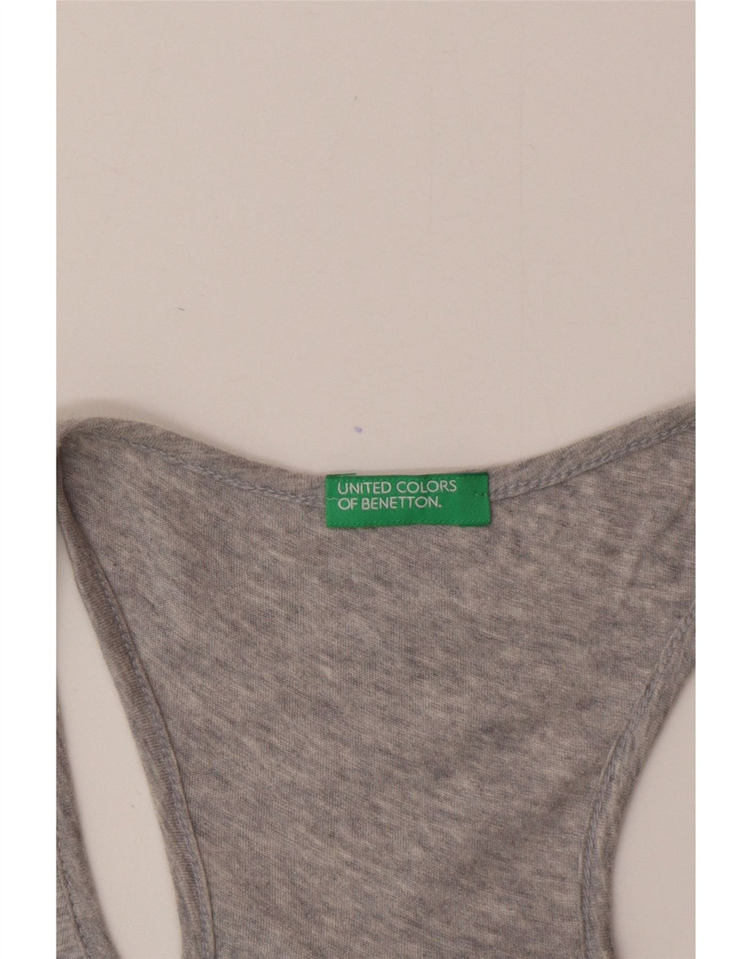 Benetton Damen-Trägershirt UK 12 Mittelgrau meliert