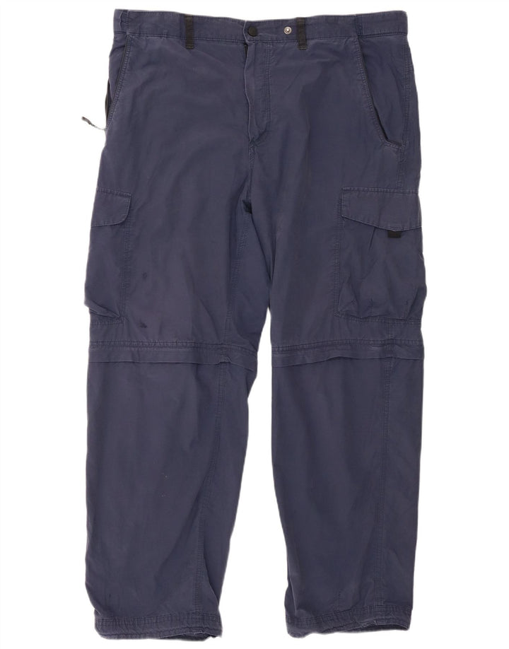 Marks & Spencer Herren-Cargohose mit gerader Passform und normaler Passform, W38 L29, Marineblau