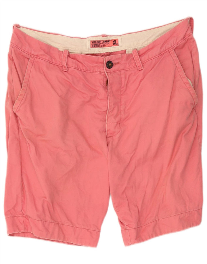 Superdry Herren Chinoshorts XL W38 Rosa Baumwolle