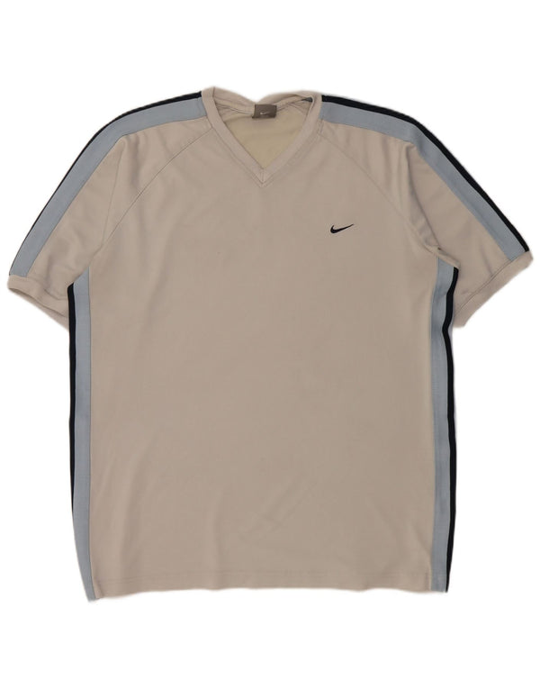 NIKE Mens T-Shirt Top XL Grey Colourblock Cotton
