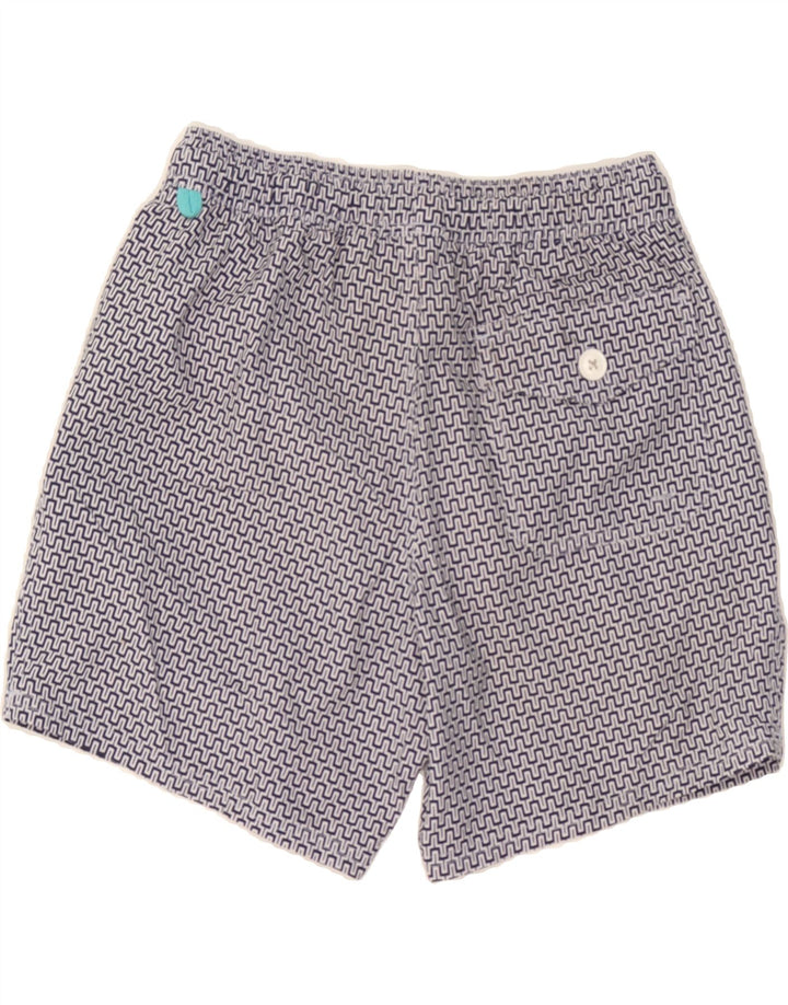 J. CREW Mens Swimming Shorts Small Navy Blue Geometric Polyester Vintage J. Crew and Second-Hand J. Crew from Messina Hembry 