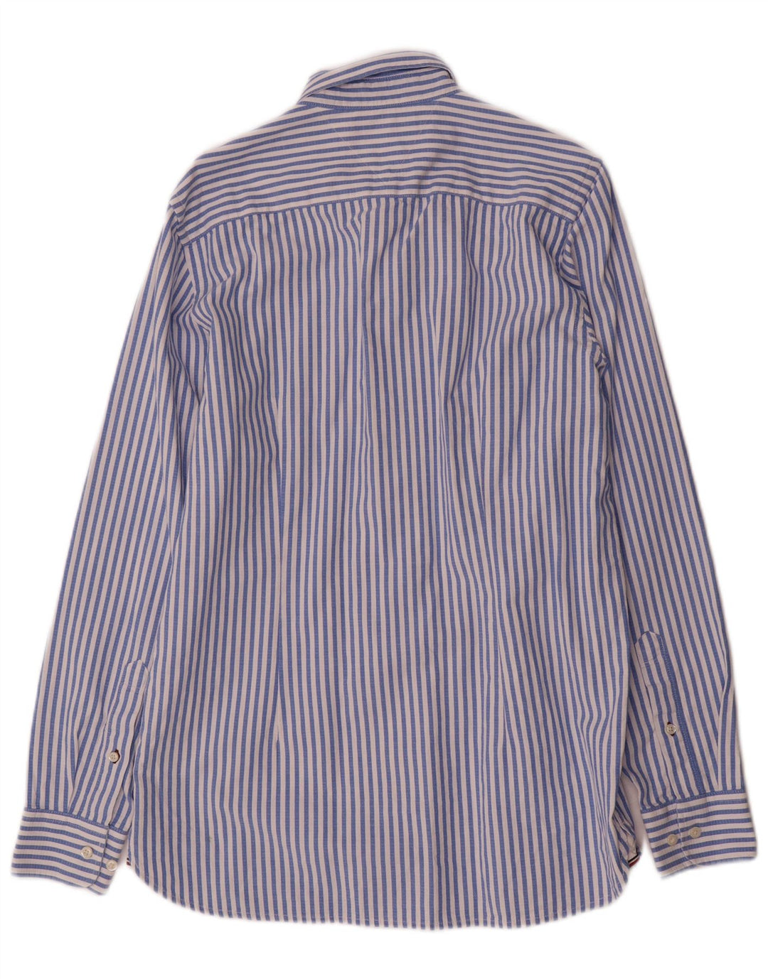 Tommy Hilfiger Herren-Slim-Fit-Hemd aus mittelblauer, gestreifter Baumwolle