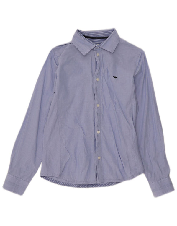 Armani Junior Jungenhemd 11–12 Jahre, blaue Baumwolle