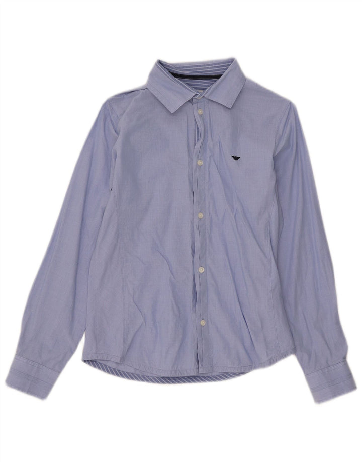 Armani Junior Jungenhemd 11–12 Jahre, blaue Baumwolle