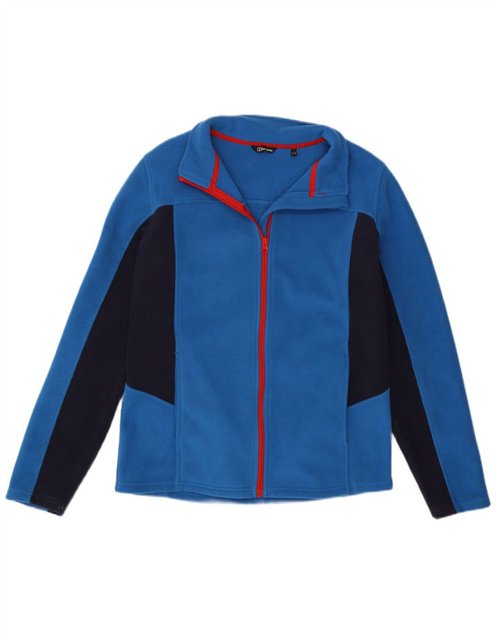 Berghaus Fleecejacke für Mädchen, 14–15 Jahre, blaues Colourblock-Polyester