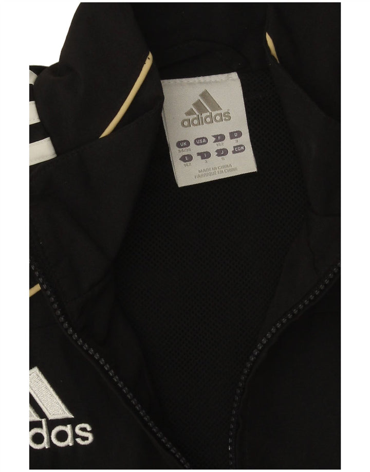 Adidas Herren Trainingsanzug Top Jacke UK 34/36 Small Schwarz Polyester