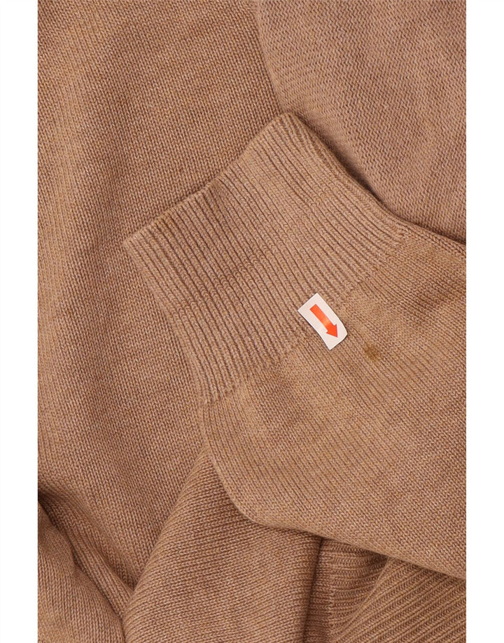 Gant Herren-Pullover mit V-Ausschnitt, groß, braune Baumwolle