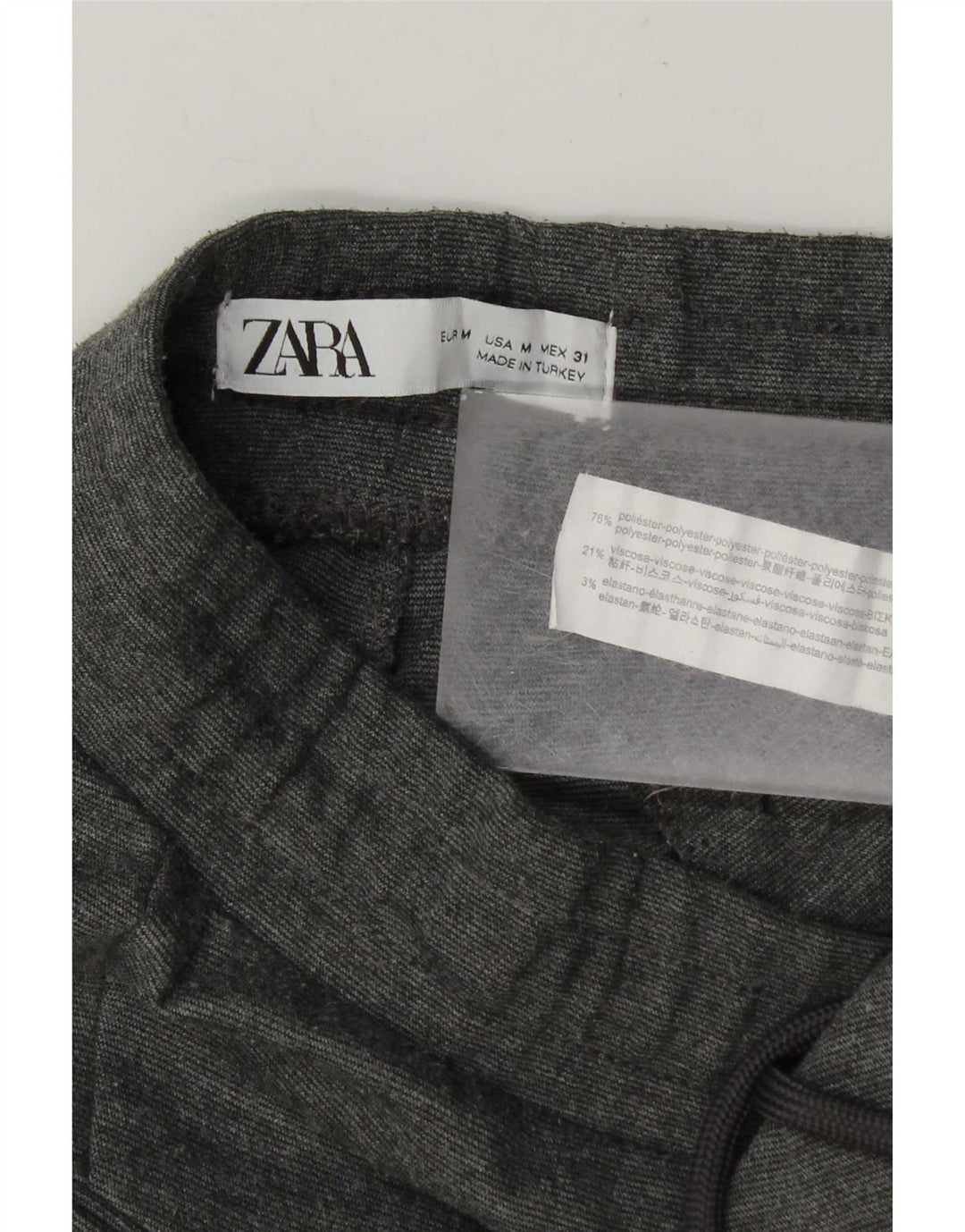 Zara Herren-Trainingshose, Jogginghose, mittelgraues Polyester