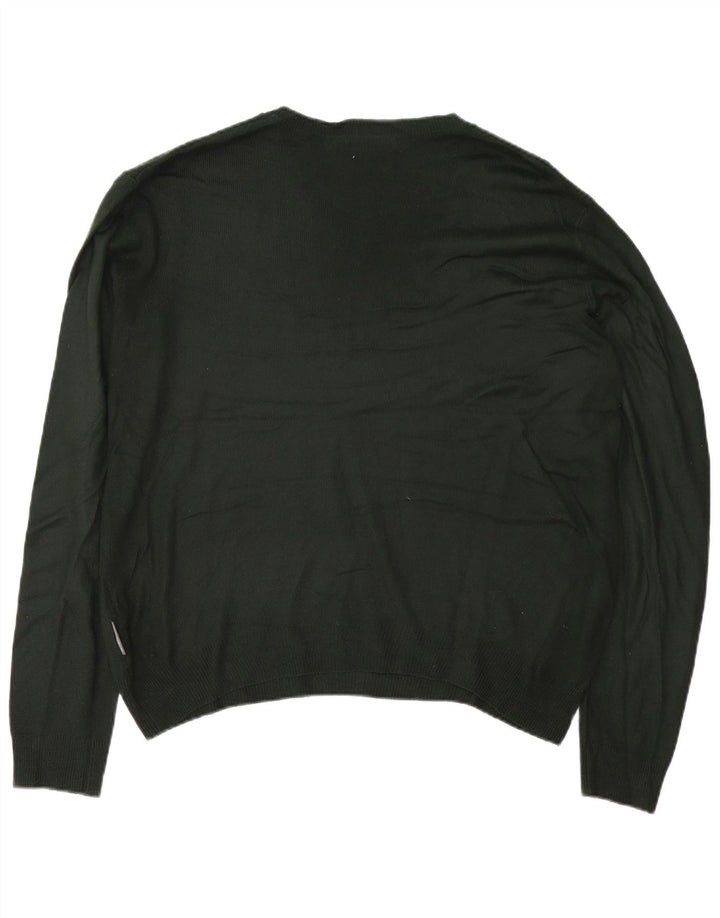French Connection Herren-Pullover mit V-Ausschnitt, groß, Khaki, Acryl