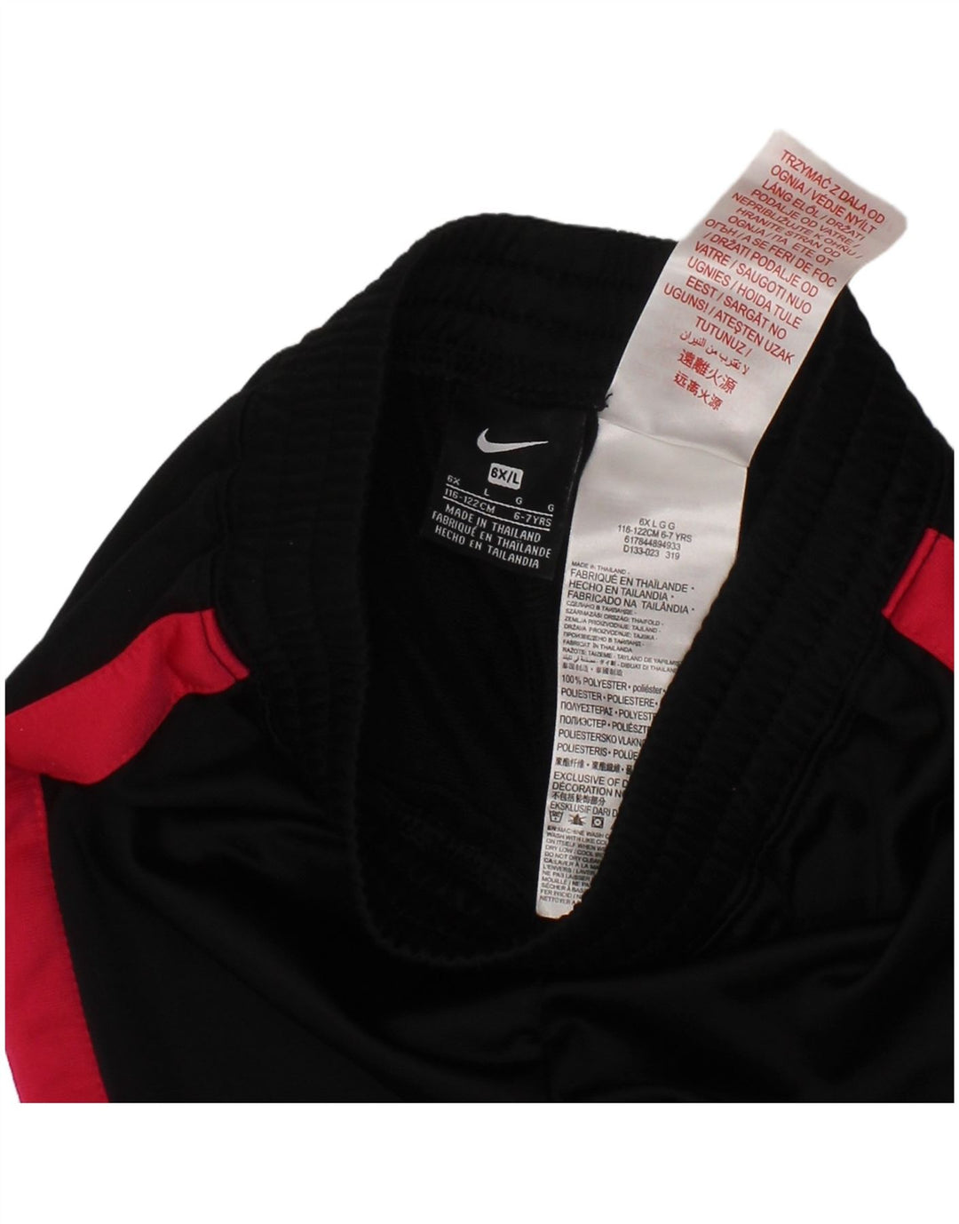 NIKE Mädchen-Trainingshose, Jogginghose, 6–7 Jahre, Größe L, Schwarz, Farbblock