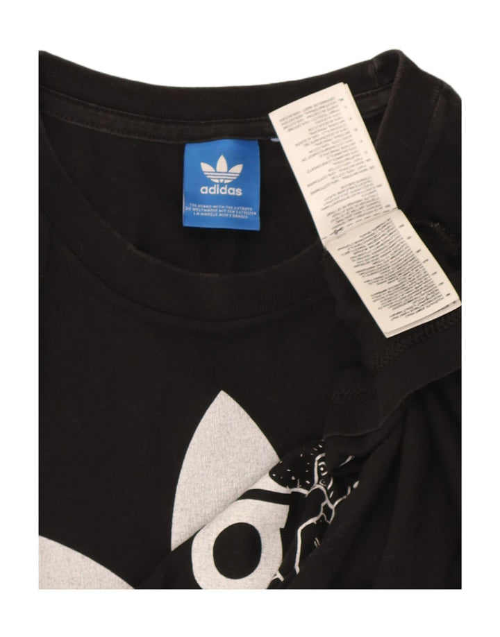 Adidas Herren Grafik T-Shirt Top Small Schwarz Baumwolle