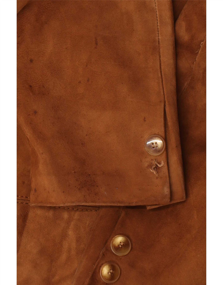 Vintage Damen Wildlederjacke UK 14 Medium Beige