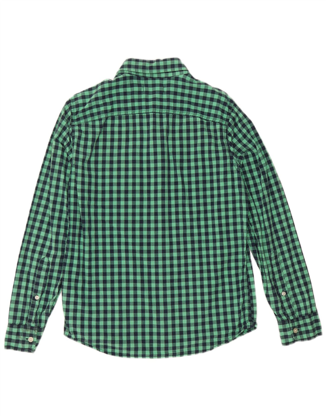 Hollister Herrenhemd Small Green Gingham Cotton