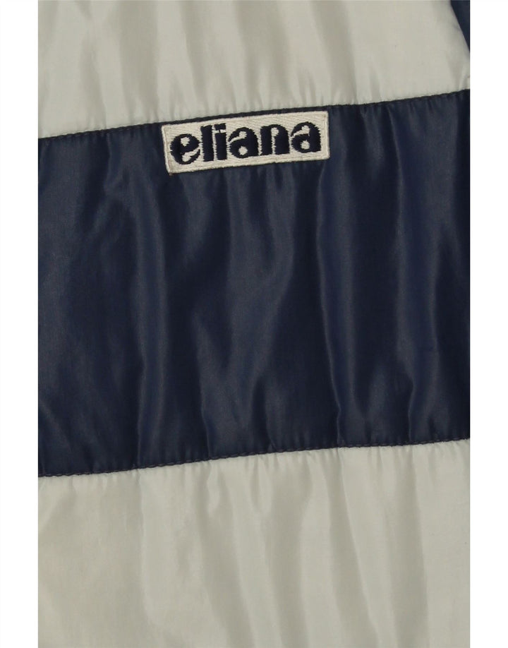 Eliana Herren Wattierte Jacke UK 40 Large Marineblau gestreift