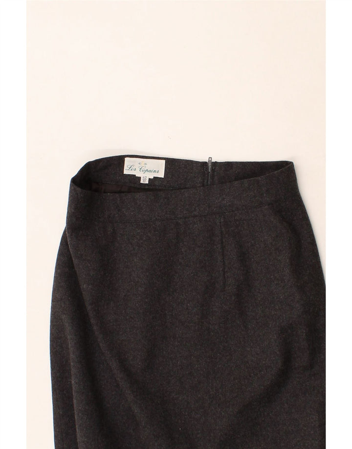 LES COPAINS Womens Pencil Skirt IT 42 Medium W28  Grey Wool Vintage Les Copains and Second-Hand Les Copains from Messina Hembry 