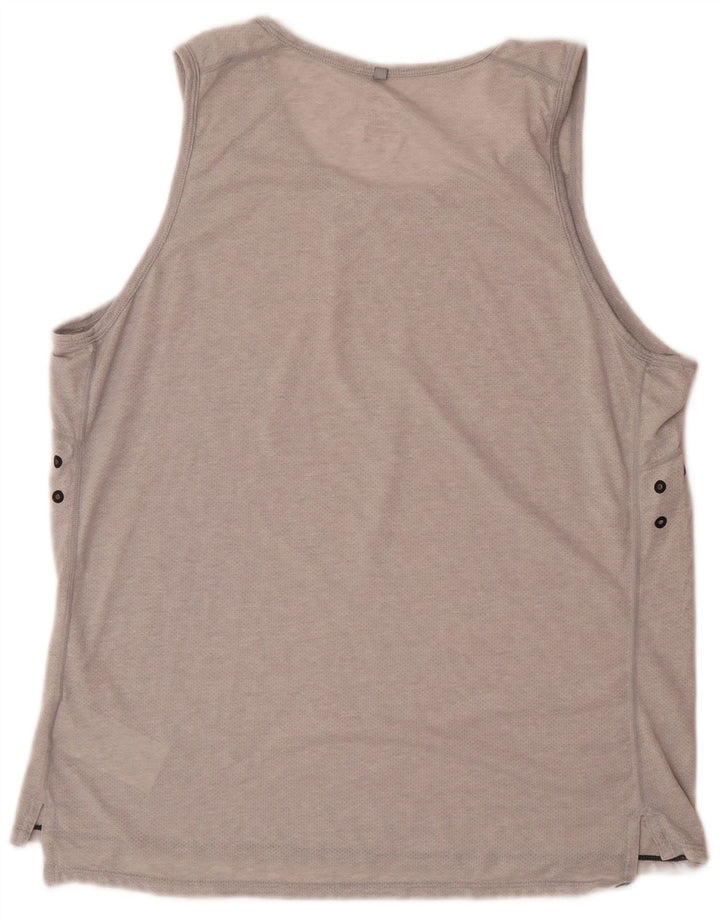 Nike Herren-Dri-Fit-Weste, großes, graues Farbblock-Polyester