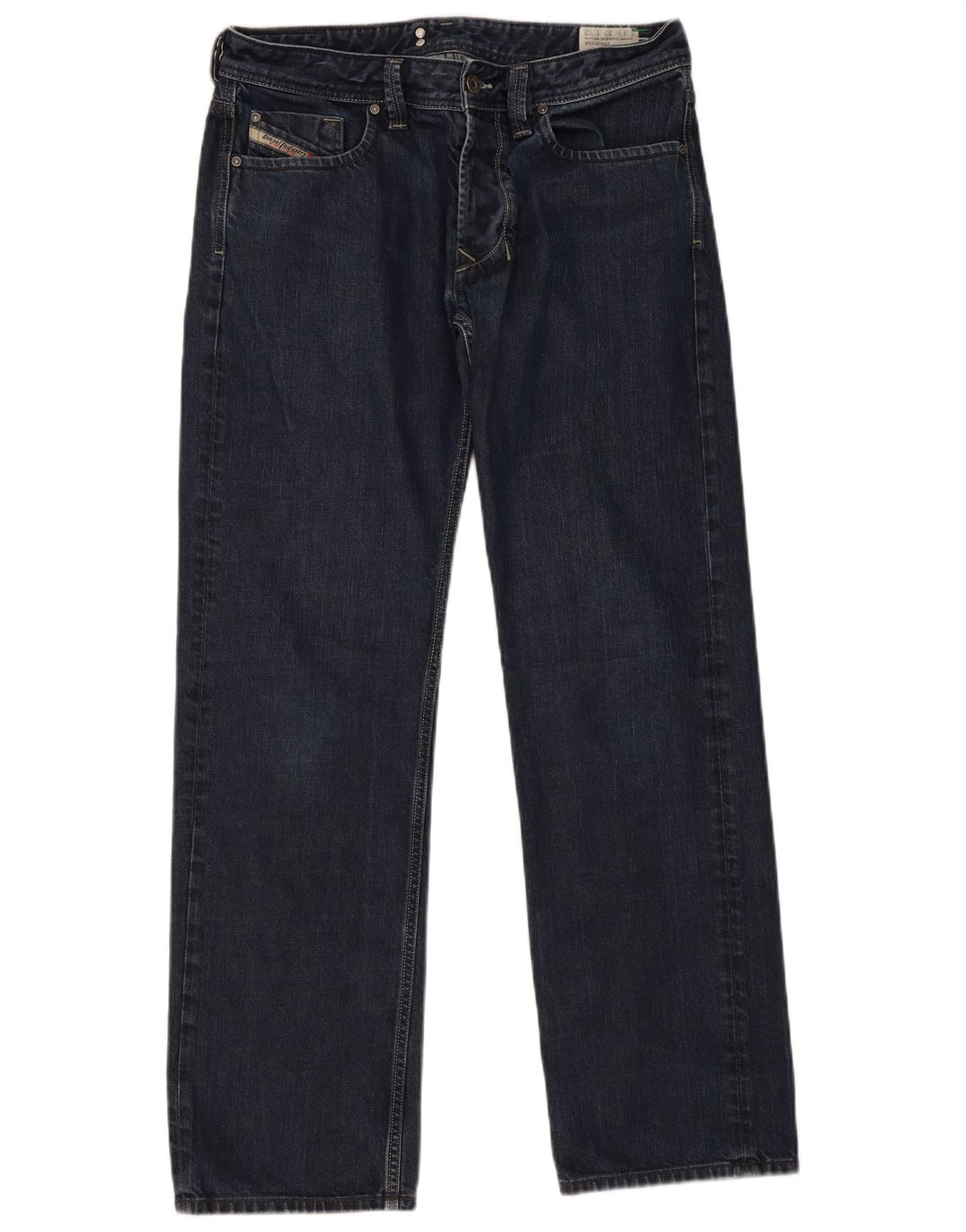 Diesel Herren Larkee Regular Straight Jeans W33 L32 Marineblaue Baumwolle