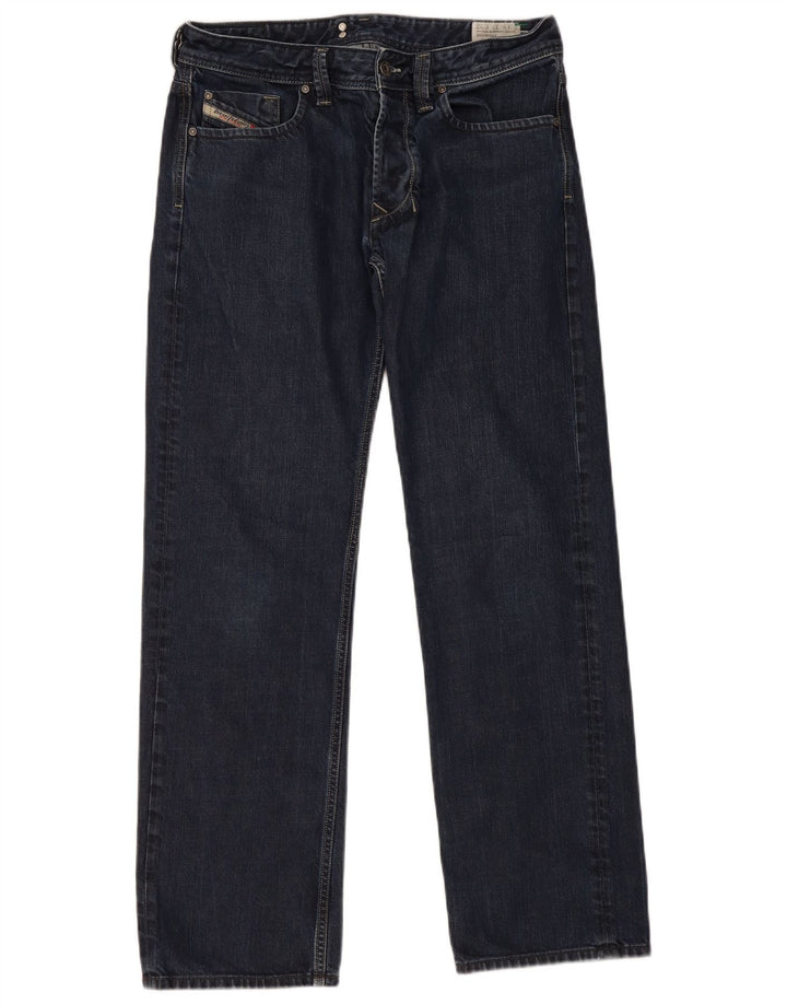 Diesel Herren Larkee Regular Straight Jeans W33 L32 Marineblaue Baumwolle