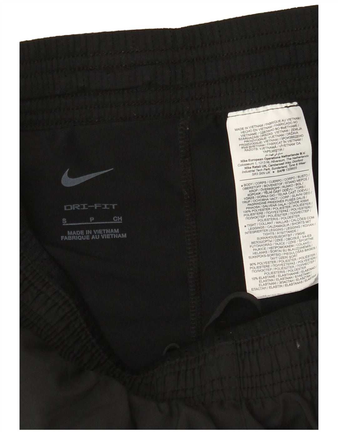 NIKE Damen Dri Fit Sport Shorts UK 10 Small Schwarz Polyester