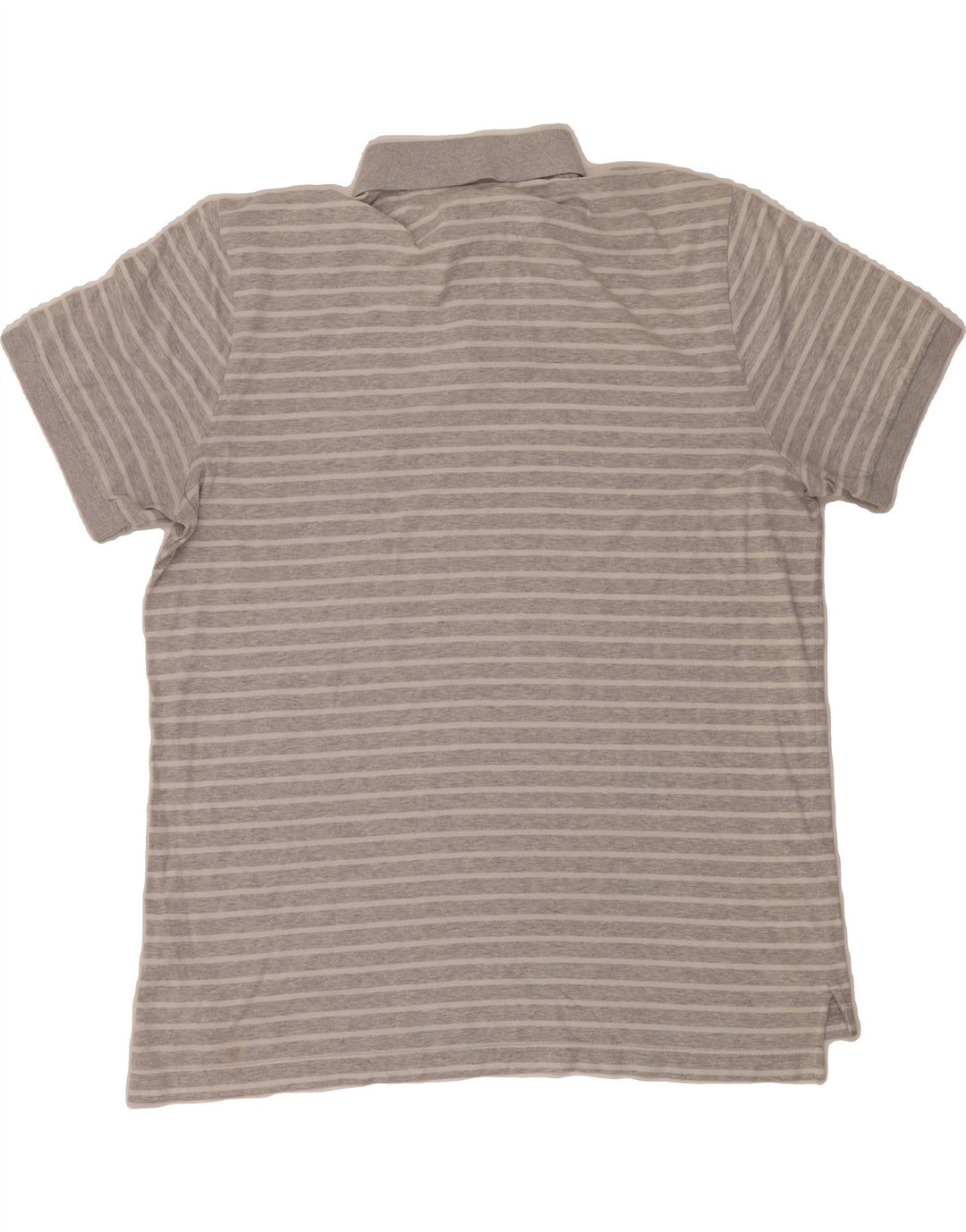 CHAPS Mens Polo Shirt XL Grey Striped Cotton Vintage Chaps and Second-Hand Chaps from Messina Hembry 