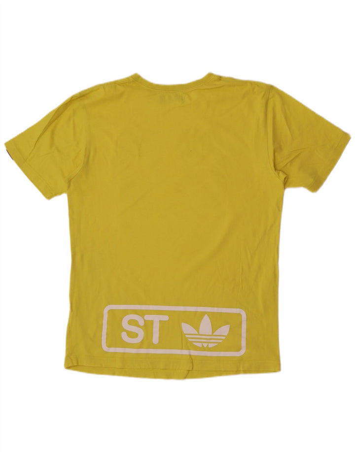 Adidas Herren Grafik T-Shirt Top mittelgelbe Baumwolle