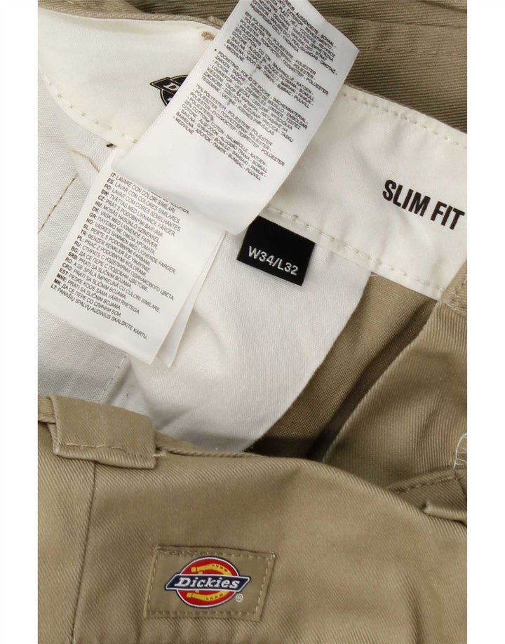 Dickies Herren Slim Fit Chinohose W34 L32 Khaki Polyester