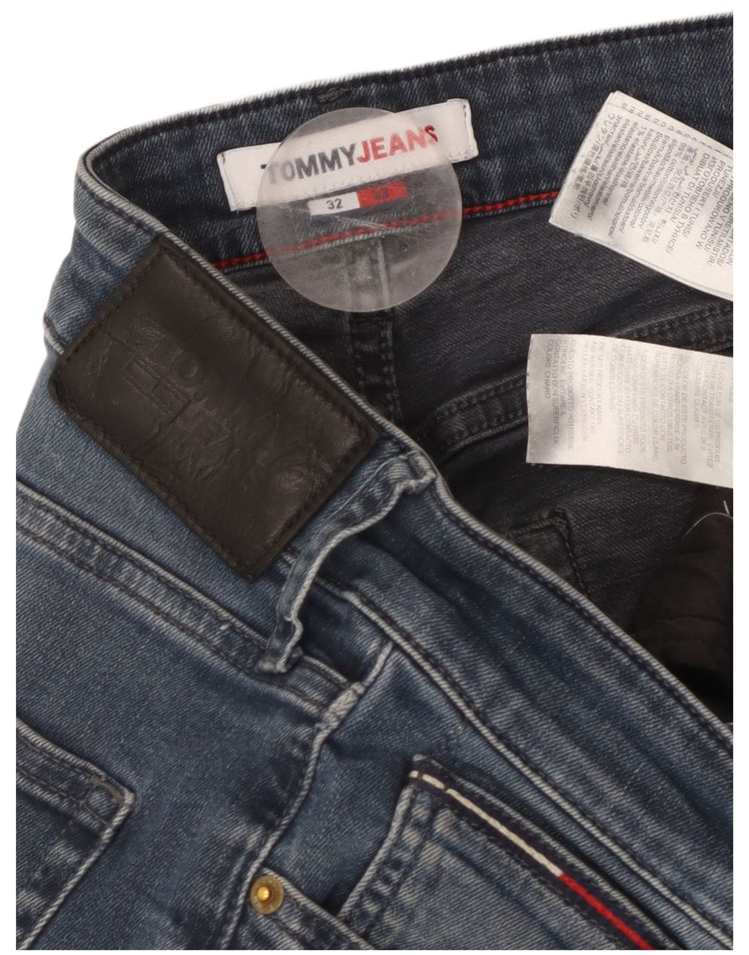 TOMMY HILFIGER Mens Straight Jeans W32 L32 Blue Cotton