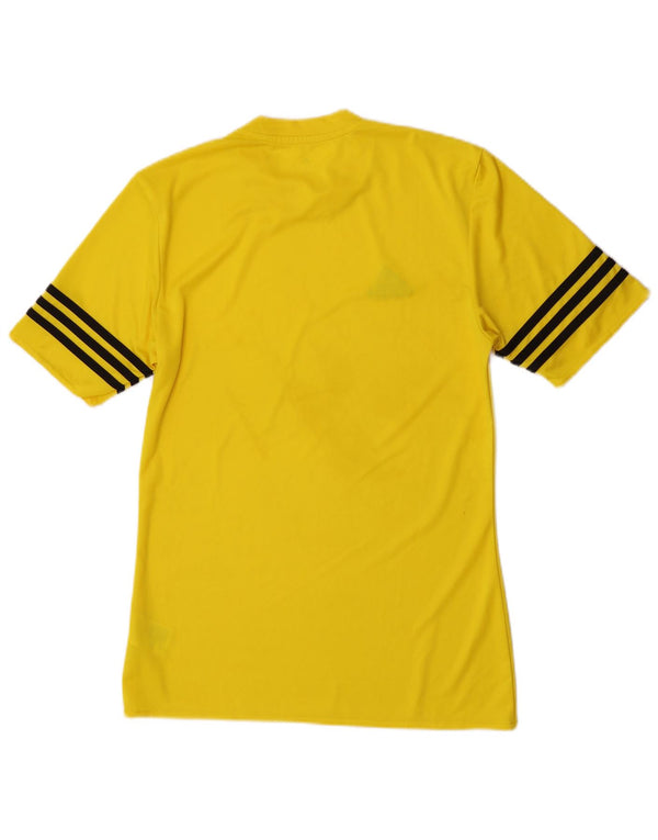 Adidas Herren Climalite T-Shirt Top Small Gelb Polyester