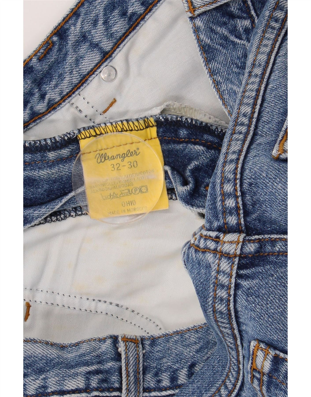 Wrangler Herren Ohio Straight Jeans W32 L30 Blaue Baumwolle