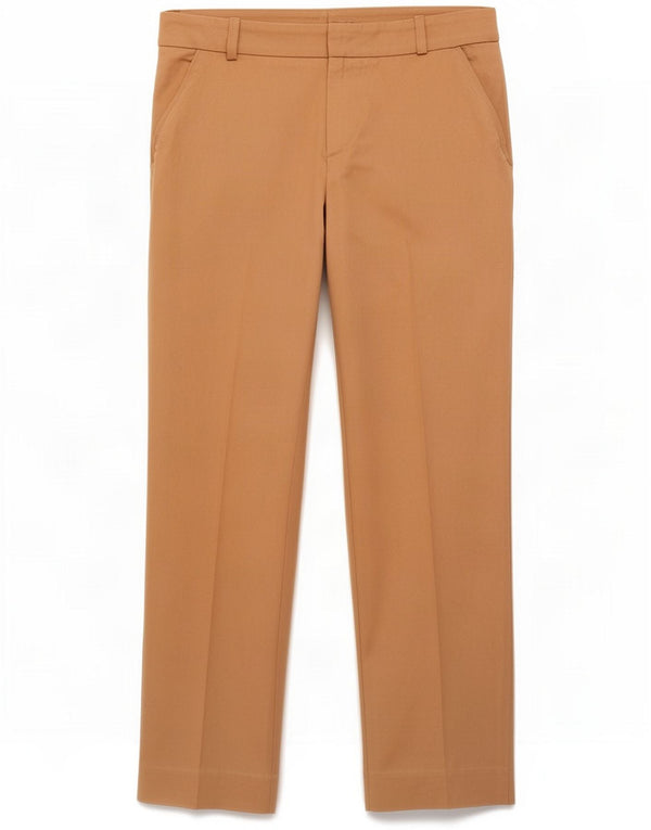 Vintage Damen gerade Chinohose IT 40 Small W28 L26 Beige Lyocell