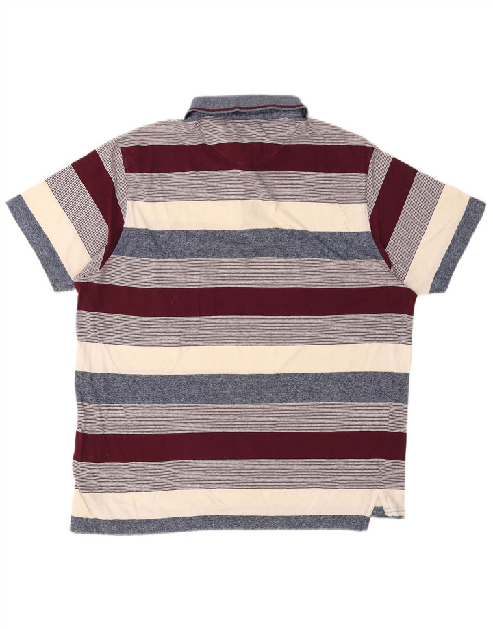Pierre Cardin Herren-Poloshirt, groß, mehrfarbig, gestreift, Baumwolle