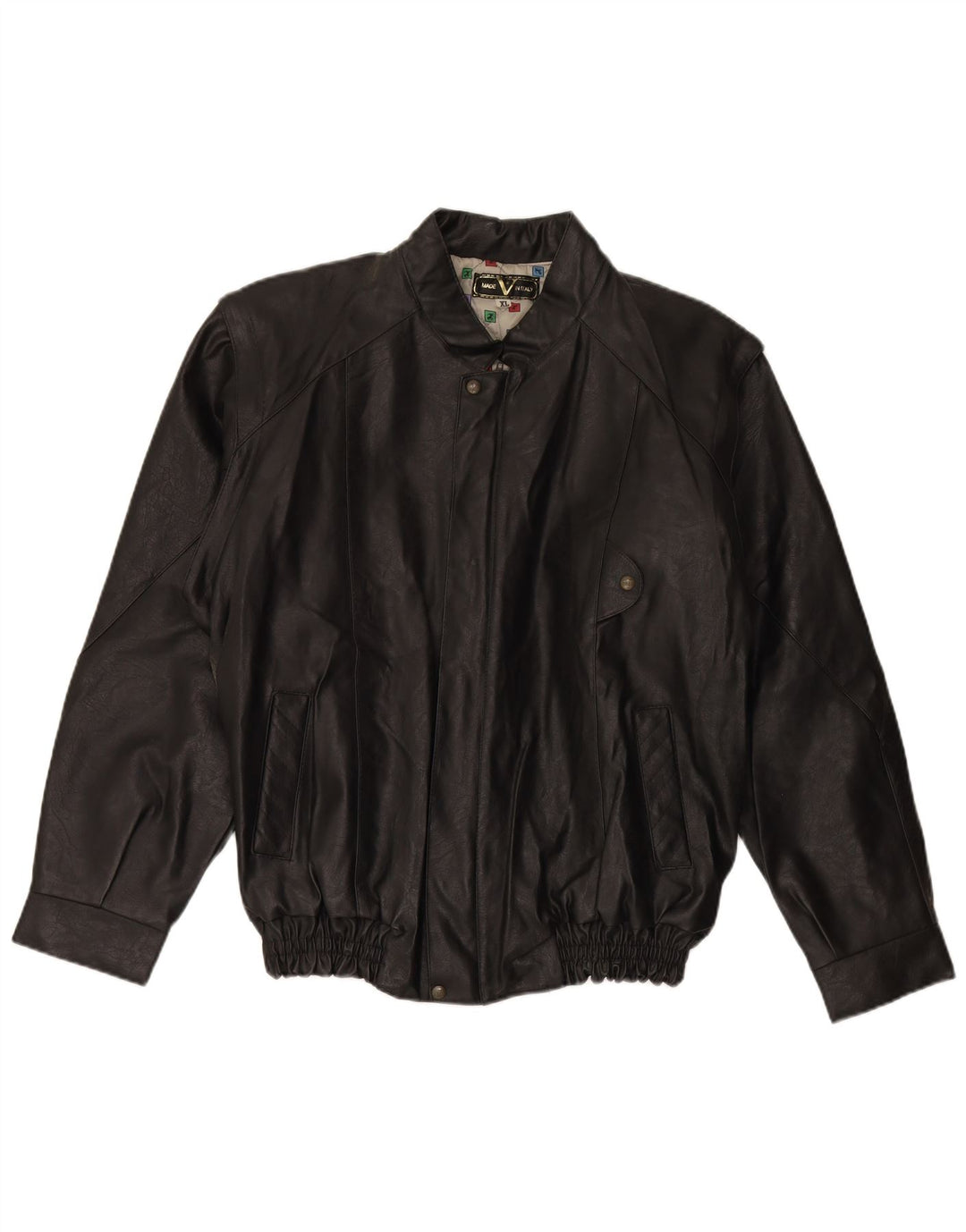 VINTAGE Herren Lederjacke UK 42 XL Schwarz