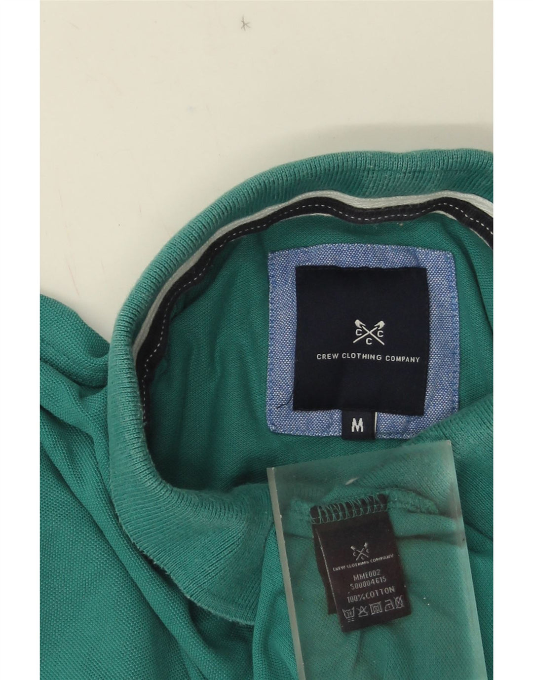 Crew Clothing Herren-Poloshirt, mittelgroße türkisfarbene Baumwolle