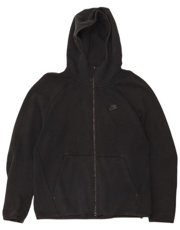 Nike Herren-Kapuzenpullover mit Reißverschluss, groß, aus schwarzer Baumwolle