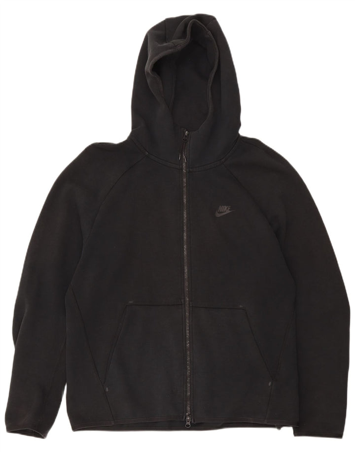 Nike Herren-Kapuzenpullover mit Reißverschluss, groß, aus schwarzer Baumwolle