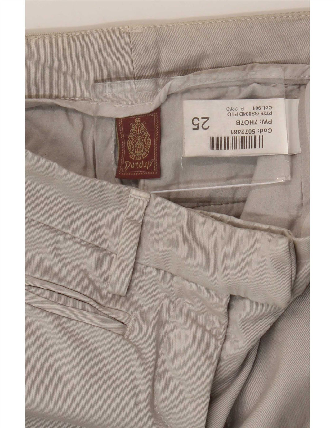 Dondup Slim Chino-Hose für Damen, W25, L27, graue Baumwolle