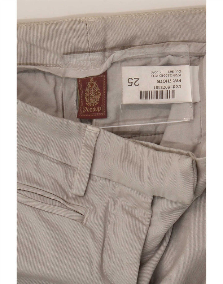 Dondup Slim Chino-Hose für Damen, W25, L27, graue Baumwolle