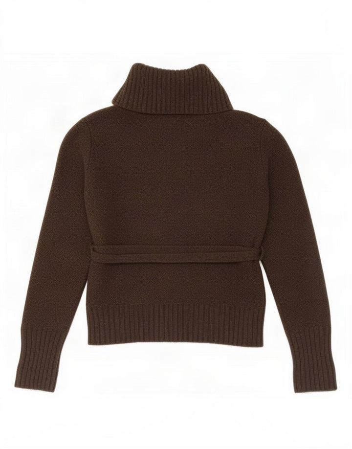 Joules Womens Crop Rollkragenpullover Pullover UK 12 Medium Khaki Wolle