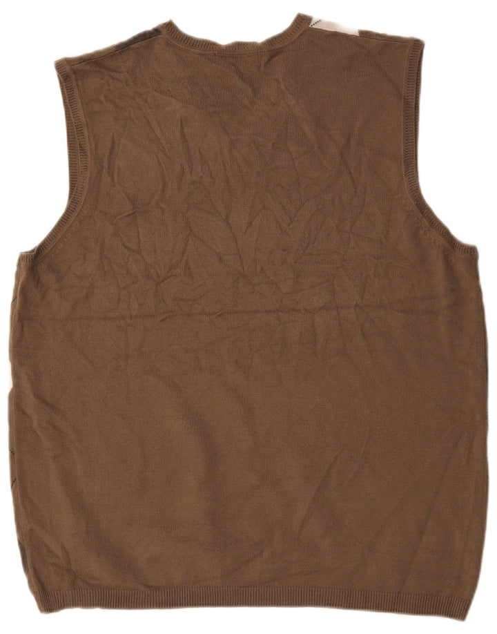 Marks & Spencer Herren-Tanktop „Autograph“, groß, grau, Argyle/Diamant