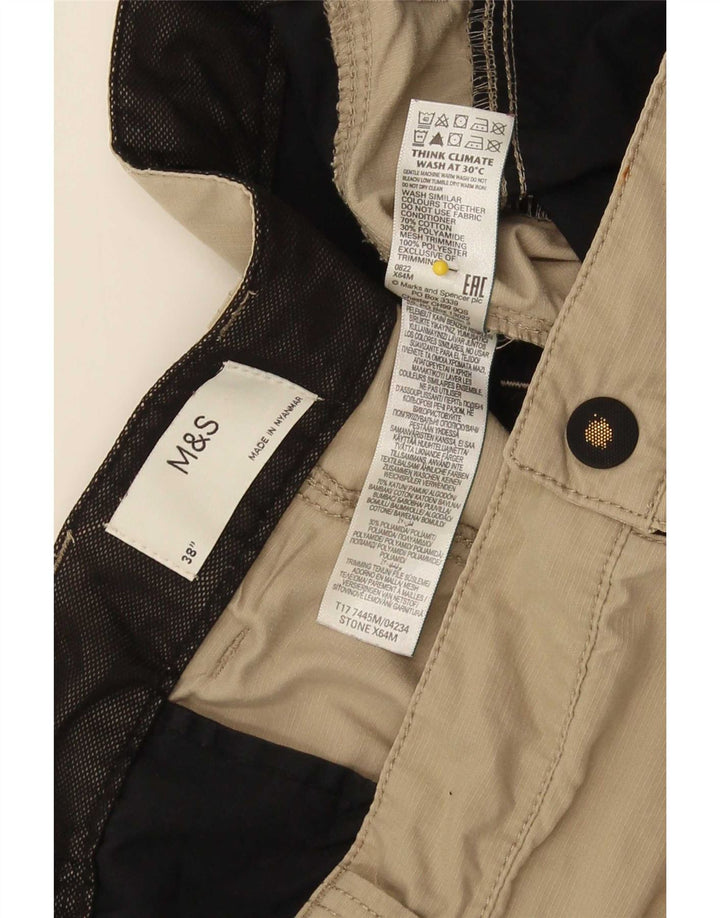 Marks & Spencer Herren Cargoshorts XL W38 Beige Baumwolle