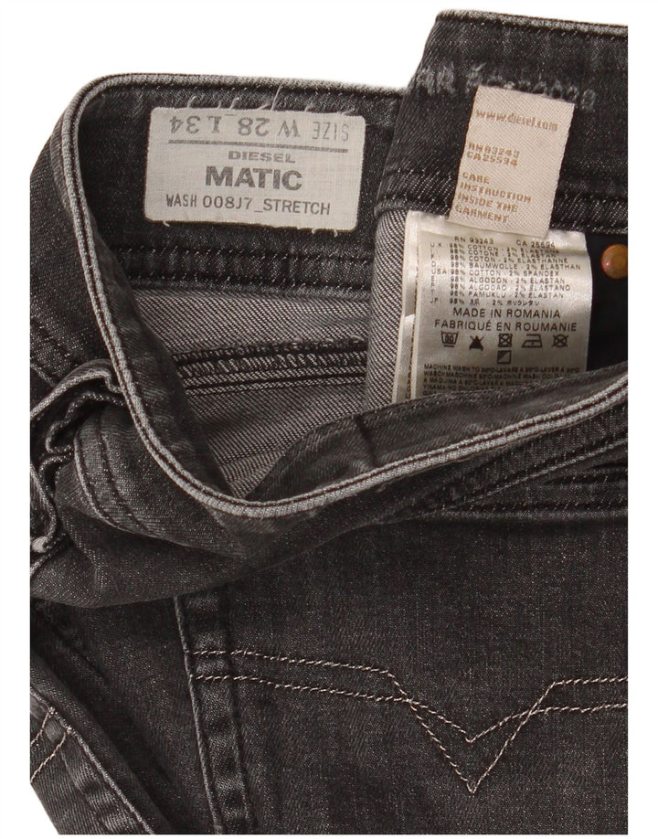 Diesel Damen Matic Slim Jeans W28 L34 Schwarze Baumwolle