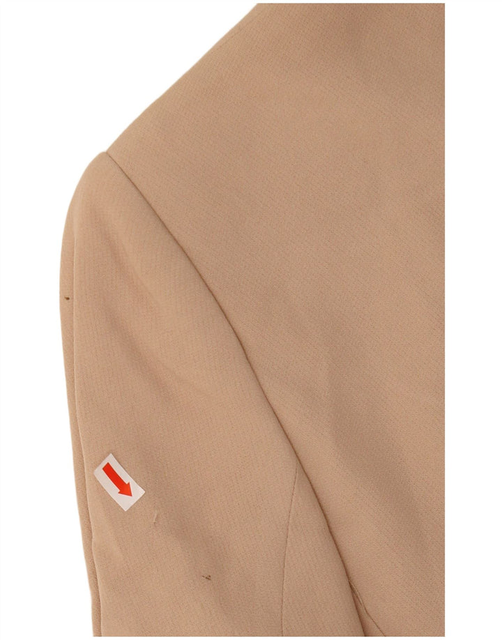 Massimo Dutti Damen 1-Knopf-Blazerjacke EU 38 Small Beige Acryl