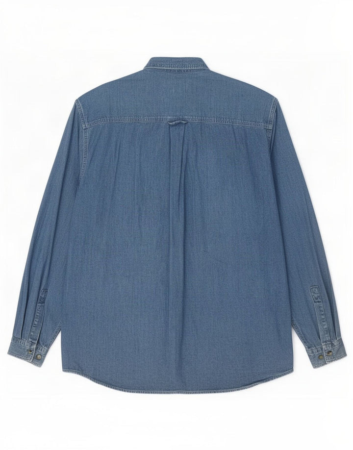 Marlboro Classics Herren Jeanshemd 2XL Blaue Baumwolle