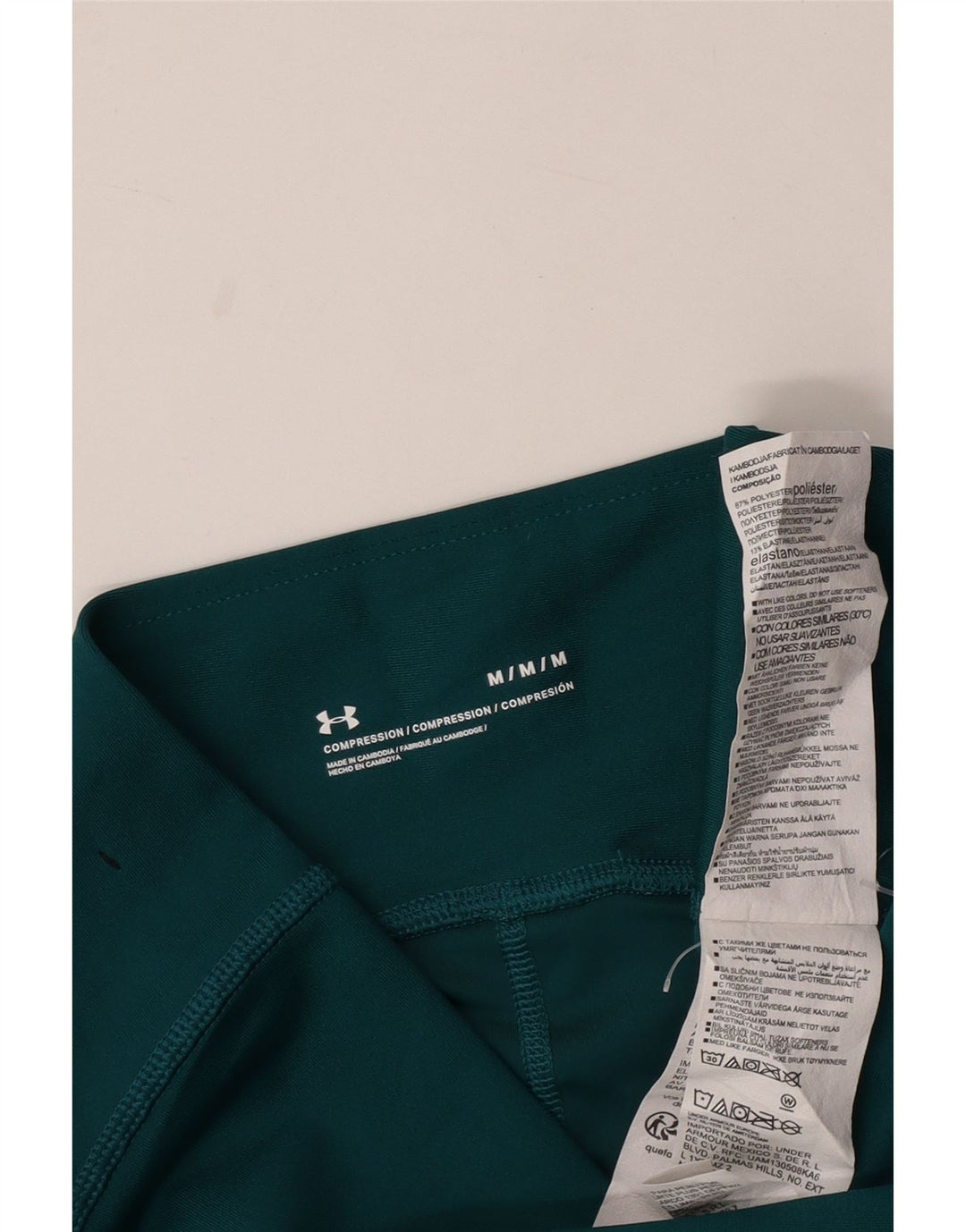 UNDER ARMOUR Damen Leggings UK 12 Mittelgrünes Polyester